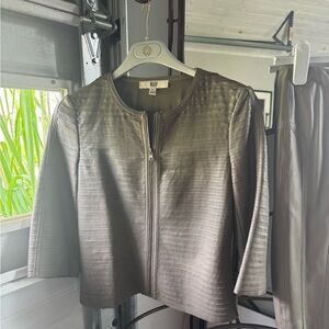 Etcetera Women's Gray Leather Jacket